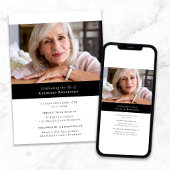 モダン ミニマル フォト 葬儀 招待状