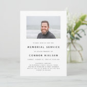 モダン ミニマル フォト 葬儀 案内 招待状 (スタンド正面)