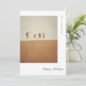 モダン ミニマル フォト 赤いクリスマス シーズンカード (スタンド正面)