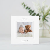 モダン ミニマル フォト 赤ちゃん男の子 誕生発表 (スタンド正面)