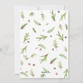 モダン ミニマル フォリアージ リース スクリプト クリスマス (裏面)