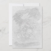 モダン ミニマル フラワー ウェディング（黒 白 灰） 招待状 (裏面)