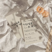 モダン ミニマル フレンチ ウィムジカル レトロ ウェディング 招待状