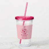 モダン ミニマル ブライズウィークエンド | ピンク アクリルタンブラー (裏面)