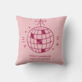 モダン ミニマル ブライズメイド ウィークエンド | ピンク クッション (裏面)