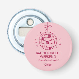 モダン ミニマル ブライズメイド ウィークエンド | ピンク 栓抜き