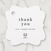 モダン ミニマル ブライダルシャワー サンクス タグ (正面)