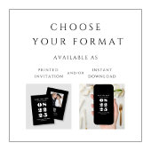 モダン ミニマル ブラックアンドホワイト ウェディング セーブザデート