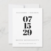 モダン ミニマル ブラックアンドホワイト フルフォト セーブザデート (正面)