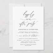 モダン ミニマル, ブラックフォント, 結婚式の秘密結婚 招待状 (正面)