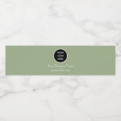 モダン ミニマル ブラック セージ カスタムロゴ モダン ペットボトルラベル (シングルラベル)