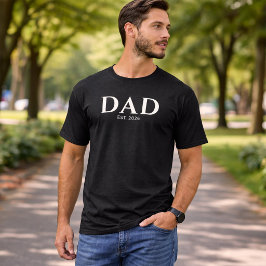 モダン ミニマル ブラック ダッド エスタブリッシュド Tシャツ