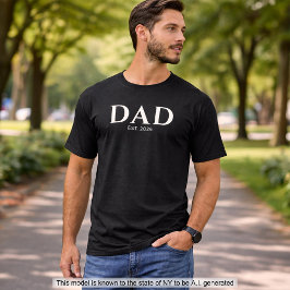 モダン ミニマル ブラック ダッド エスタブリッシュド Tシャツ