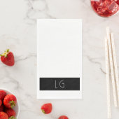 モダン ミニマル ブラック ホワイト ウェディング モノグラム (インサイチュ)