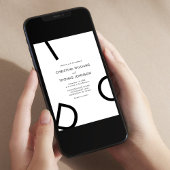 モダン ミニマル ブラック＆ホワイト ウェディング 招待状