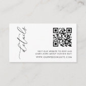モダン ミニマル ブラック&ホワイト QR コード 詳細 エンクロージャーカード (正面)