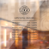 モダン ミニマル ブラック | 営業時間 ウィンドウサイン (シート2)