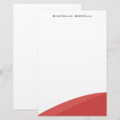 モダン ミニマル プロフェッショナル カーブス 便箋 (正面/裏面)