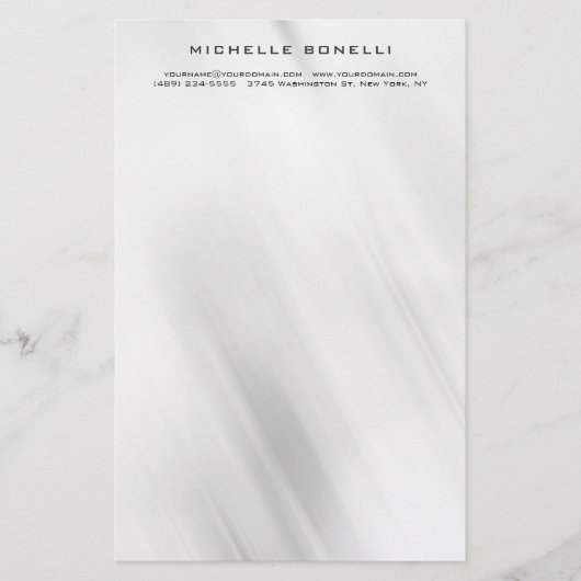 モダン ミニマル プロフェッショナル グレー デザイン 便箋 (正面)