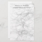 モダン ミニマル プロフェッショナル グレー デザイン 便箋 (正面/裏面)