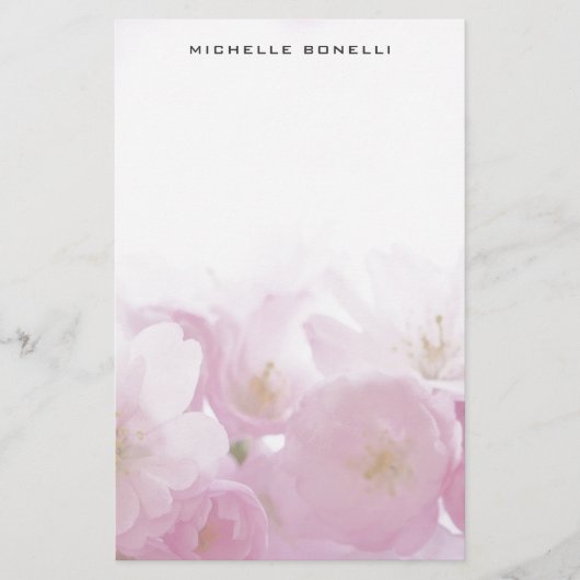 モダン ミニマル プロフェッショナル フラワー デザイン 便箋 (正面)