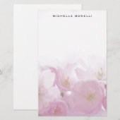 モダン ミニマル プロフェッショナル フラワー デザイン 便箋 (正面/裏面)