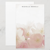 モダン ミニマル プロフェッショナル フラワー デザイン 便箋 (正面/裏面)