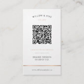 モダン ミニマル プロフェッショナル QR 名刺 (正面)