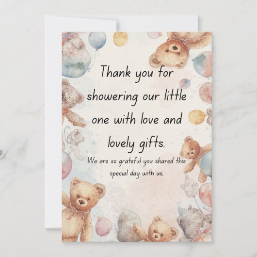 モダン ミニマル ベビーシャワー 招待状 テンプレート (正面)