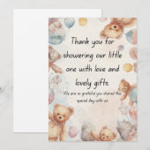 モダン ミニマル ベビーシャワー 招待状 テンプレート (正面/裏面)