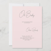 モダン ミニマル ベビーシャワー 招待状 Oh Baby (正面)
