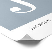 モダン ミニマル ベビー 名前 イニシャル ポスター (角)