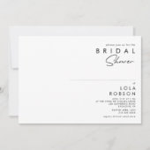 モダン ミニマル ホリゾンタル ブライダル シャワー 招待状 (正面)