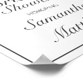 モダン ミニマル ホワイト ブライダル シャワー ウェルカム サイン (角)