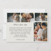 モダン ミニマル ボウ メリー モーメンツ フォト コラージュ シーズンカード (裏面)