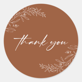 モダン ミニマル ボヘミアンテラコッタ スクリプト ラウンドシール