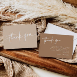 モダン ミニマル ボヘミア タウペ 感謝カード