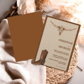 モダン ミニマル ボーホー ウエスタン カウボーイ ウェディング 招待状