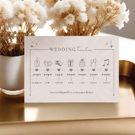 モダン ミニマル ボーホー 天体 結婚式 タイムライン エンクロージャーカード
