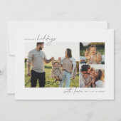 モダン ミニマル マルチ フォト ホリデー フォト カード (正面)