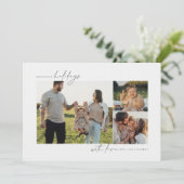 モダン ミニマル マルチ フォト ホリデー フォト カード (スタンド正面)