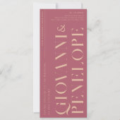 モダン ミニマル | マルベリー ウェディング ディテールズ & 招待状 (正面)