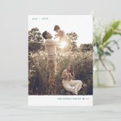 モダン ミニマル マーカー HOPE ターコイズ バーティカル シーズンカード (スタンド正面)