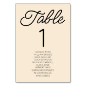 モダン ミニマル ミニマリスト シャンパン ウェディング テーブルナンバー (裏面)