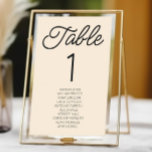 モダン ミニマル ミニマリスト シャンパン ウェディング テーブルナンバー<br><div class="desc">これはモダン ミニマル ミニマリスト シャンパン ウェディング テーブル ナンバー 名前付きのデザインです</div>