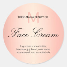 モダン ミニマル モノグラム フェイス クリーム スキンケア ラベル
