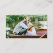 モダン ミニマル モノグラム フォト ウェディング レジストリー エンクロージャーカード (裏面)