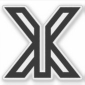 モダン ミニマル レター XY モノグラム シール (正面)