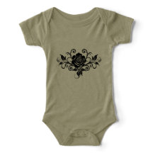 モダン ミニマル ローズ マーク ベビーTシャツ