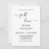 モダン ミニマル 何も特別なものはない ただ愛だけのウェディング 招待状 (正面)